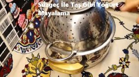 Süzgeç İle Taş Gibi Yoğurt Mayalama