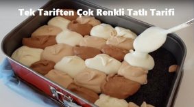 Tek Tariften Çok Renkli Tatlı Tarifi