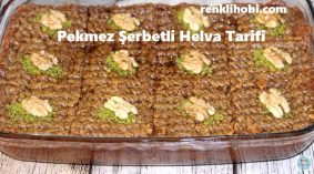 Pekmez Şerbetli Helva Tarifi