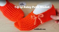 Tığ İşi Kolay Patik Modeli