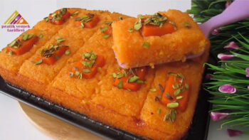 Baklava Niyetine Kabaktan İrmikli Şerbetli Tatlı Tarifi
