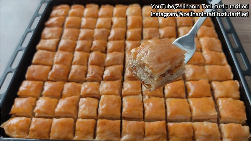 en kolay yapilis teknigi ile yarim saatte baklava tarifi 2