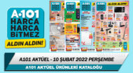 A101 Kataloğu 10 Şubat 2022 – Elektrikli Ev Aletleri, Gıda, Giyim Tekstil Kaçırılmayacak Fiyatlar