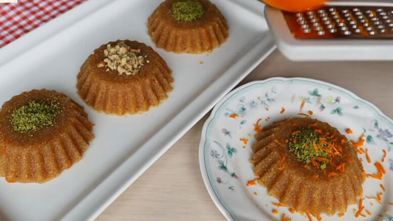 Kışa Damga Vuran Nefis Portakallı İrmik Helvası Tarifi 2