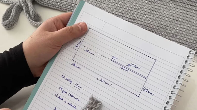 Sadece Zincir Çekilerek Yapılan Panço Yelek Modeli