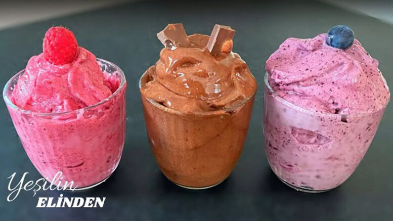 Krema Şekersiz Olay Olacak Farklı Farklı Dondurma Tarifi