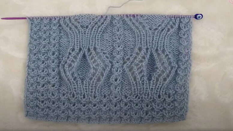 Baklava Diliminin Yeni Trendi Örgü Yelek Örneği