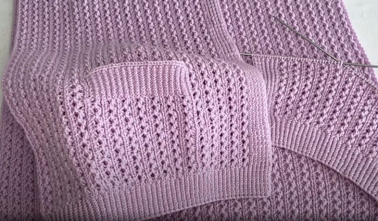 Bedene Göre İlmek Sayıları İle Kare Cep Yelek Örneği