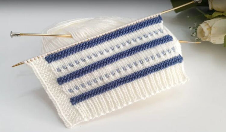 İki Renkli Bebek Yelek Hırka Modeli