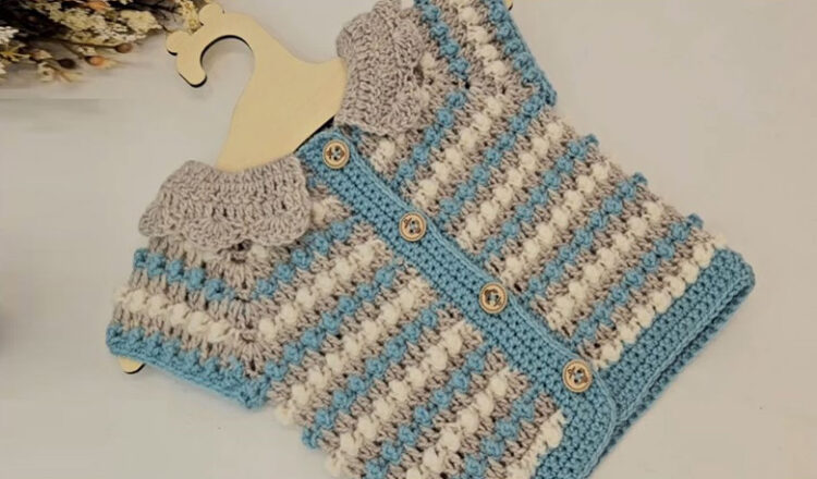3 Aya Kadar Olan 1 Günde Örülen Bebek Yelek Modeli