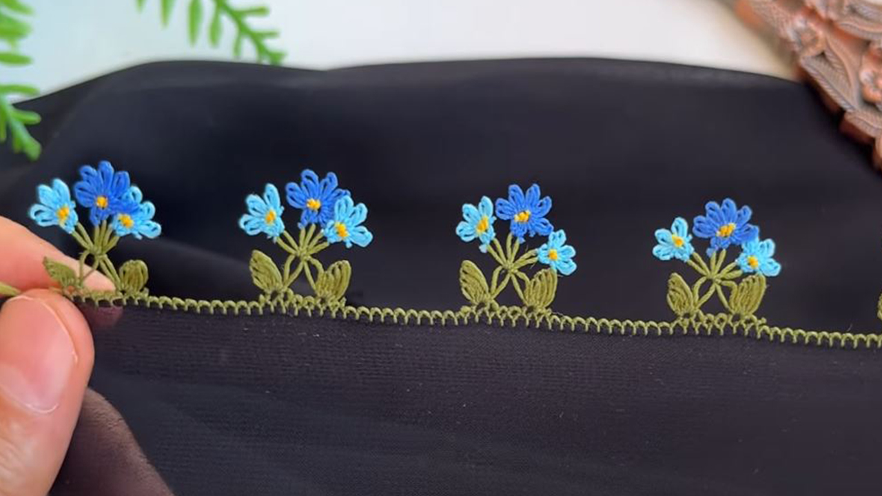 Ağır İddialı Renkli Yazmalara Gösterişli Oya Modeli