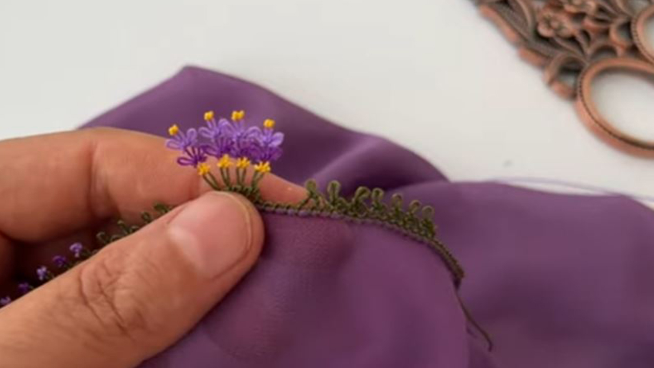 Lavanta Çiçekleri 2025 İğne Oyası Modeli