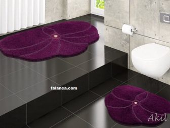 Bordo sade banyo paspas modelleri