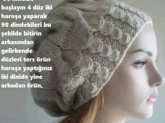 alin kismi sac örgü bayan bere yapilisi