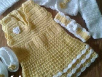 anlatimli bebek orgu elbise