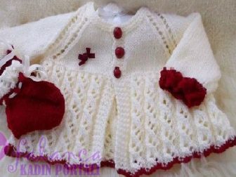 beyaz bordo hirka