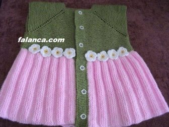 cicekli kiz anlatimli bebek yelek