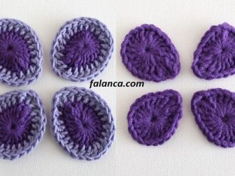 dort yaprak battaniye motifi yapimi