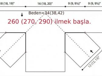 duz orgu uc parca bayan hirka yapimi 2