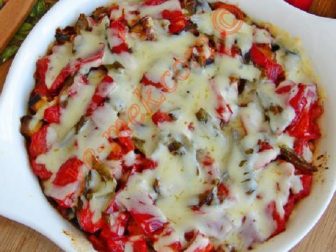 firinda kasarli saksuka resimli yemek
