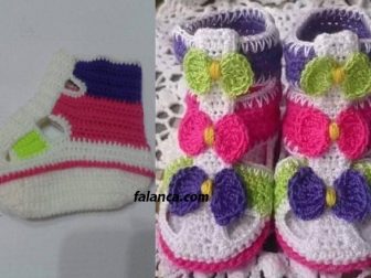 fiyonklu bebek bot patik yapilisi