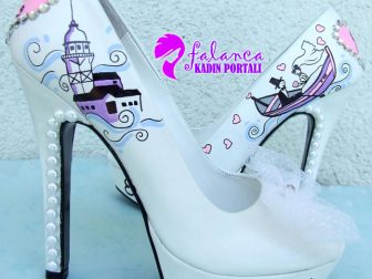 isimli gelin ayakkabisi