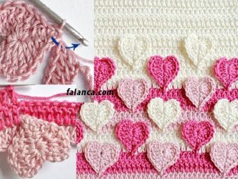 kalp bebek battaniye yapilisi 5