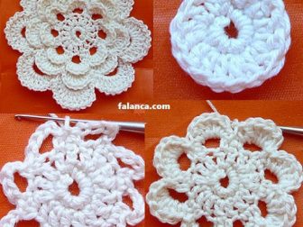 katmerli gul yapilisi bebek battaniyesi