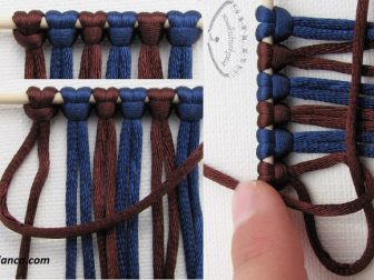 makrome alti iple boncuklu bileklik yapimi