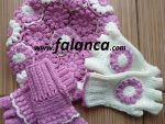 motifli bere parmaksiz eldiven 6