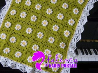 papatya motifli battaniye yapilisi 2