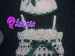 papatyali yesil elbise