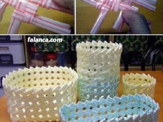 pipetlerden sepet yapimi 1