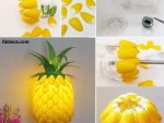 plastik kasiklardan ananas gece lambasi yapimi