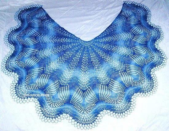 semicircular shawl yarim daire sal anlatimli 2