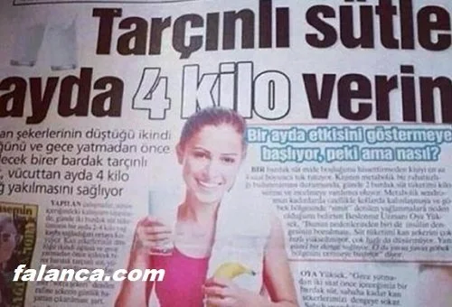 tarcinli sut ile ayda 4 kilo