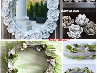 Yumurta kartonundan ayna süsü ve kapı süsü yapımı